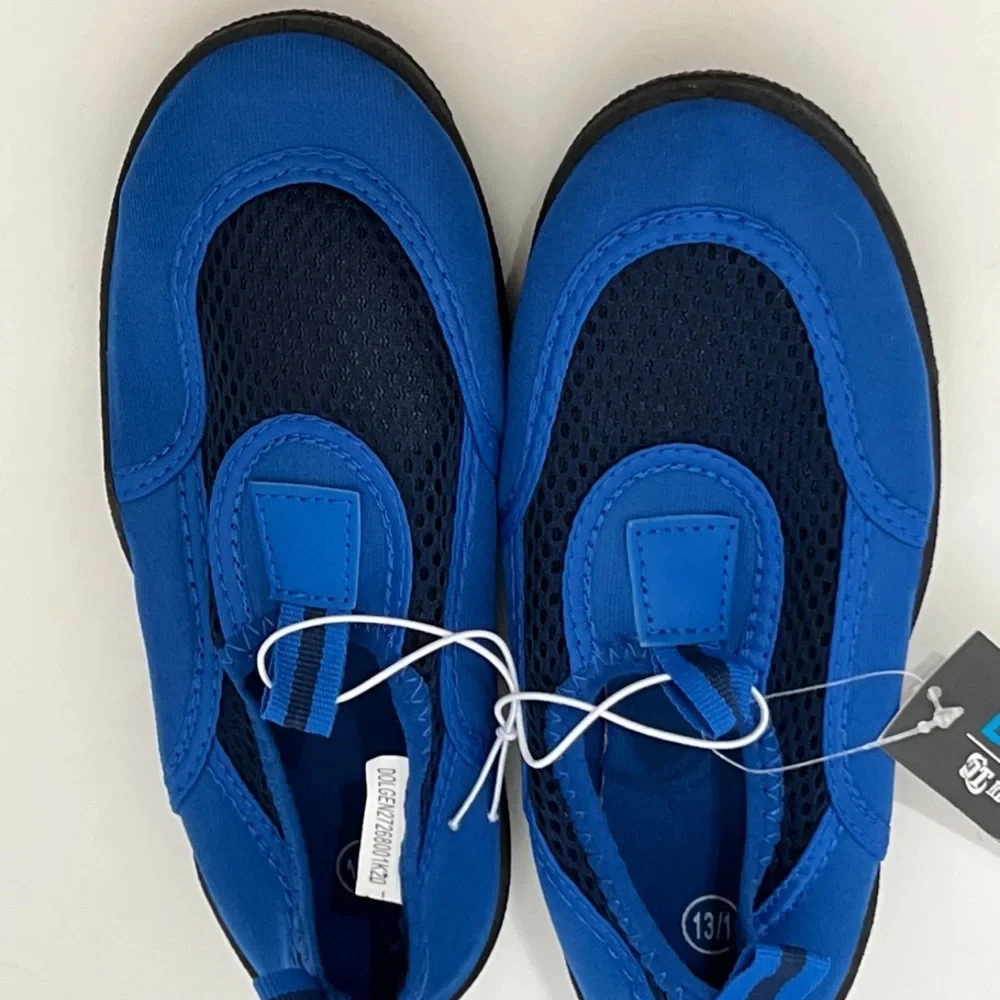 Boys Water Shoes Aqua Socks Blue Tread Summer Swim